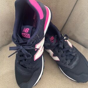 New Balance 500 GW500sn, Suede Midnight Navy and Pink Sneakers, SZ 9.5